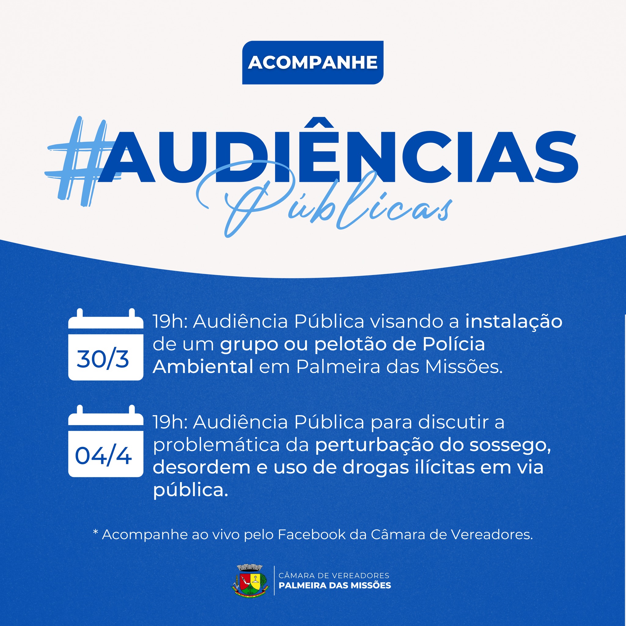 Importantes Audiências Públicas acontecerão no Legislativo Municipal