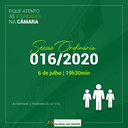 Sessão Ordinária nº 016/2020